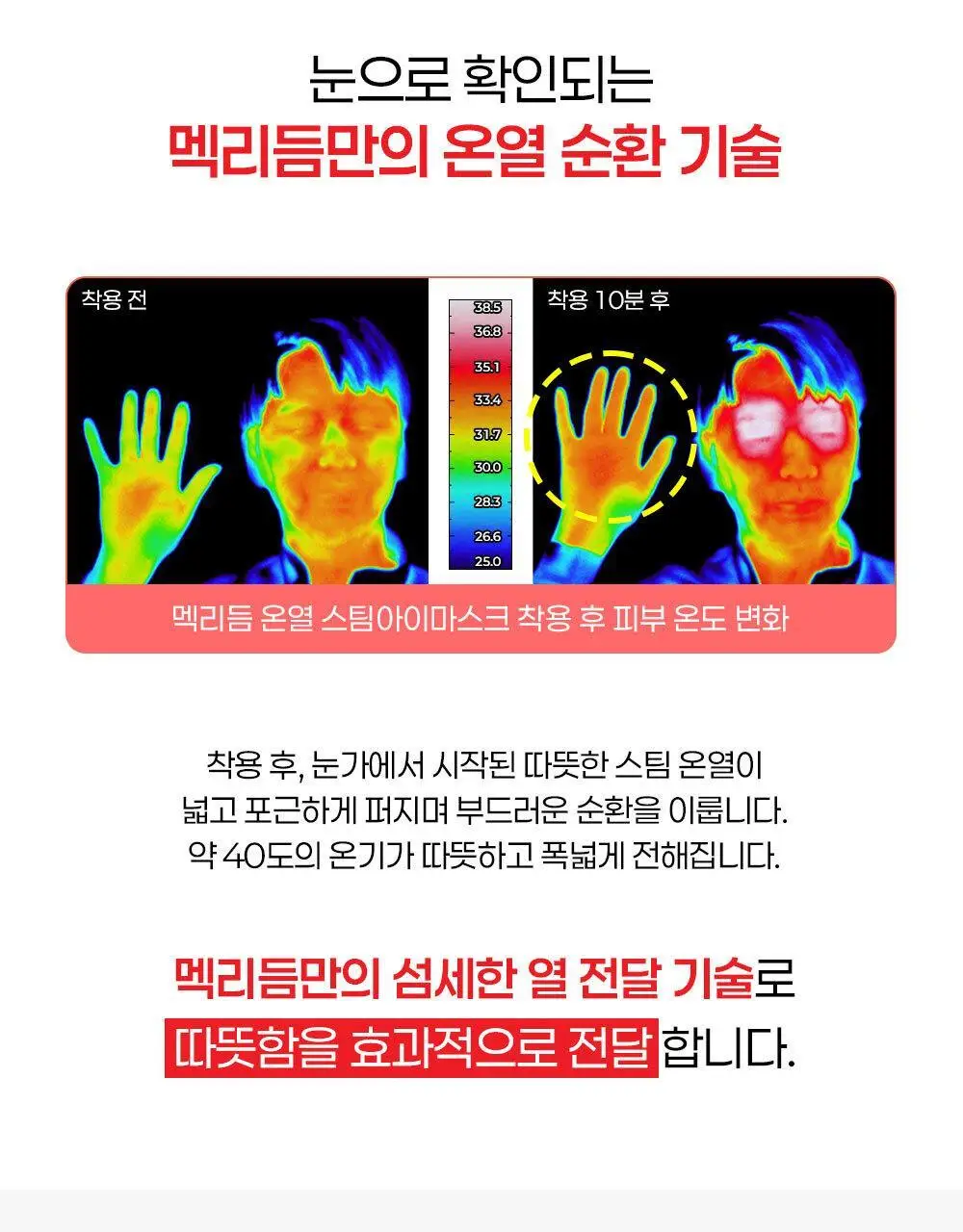 [더블세트] 멕리듬 스팀 아이마스크 무향/라벤더향 5매입*2개 상세페이지 8